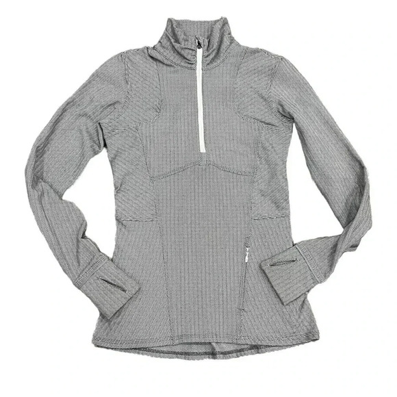 Lululemon Gray Kanto Catch Me Herringbone Half Zip Jacket 4 - Picture 1 of 6